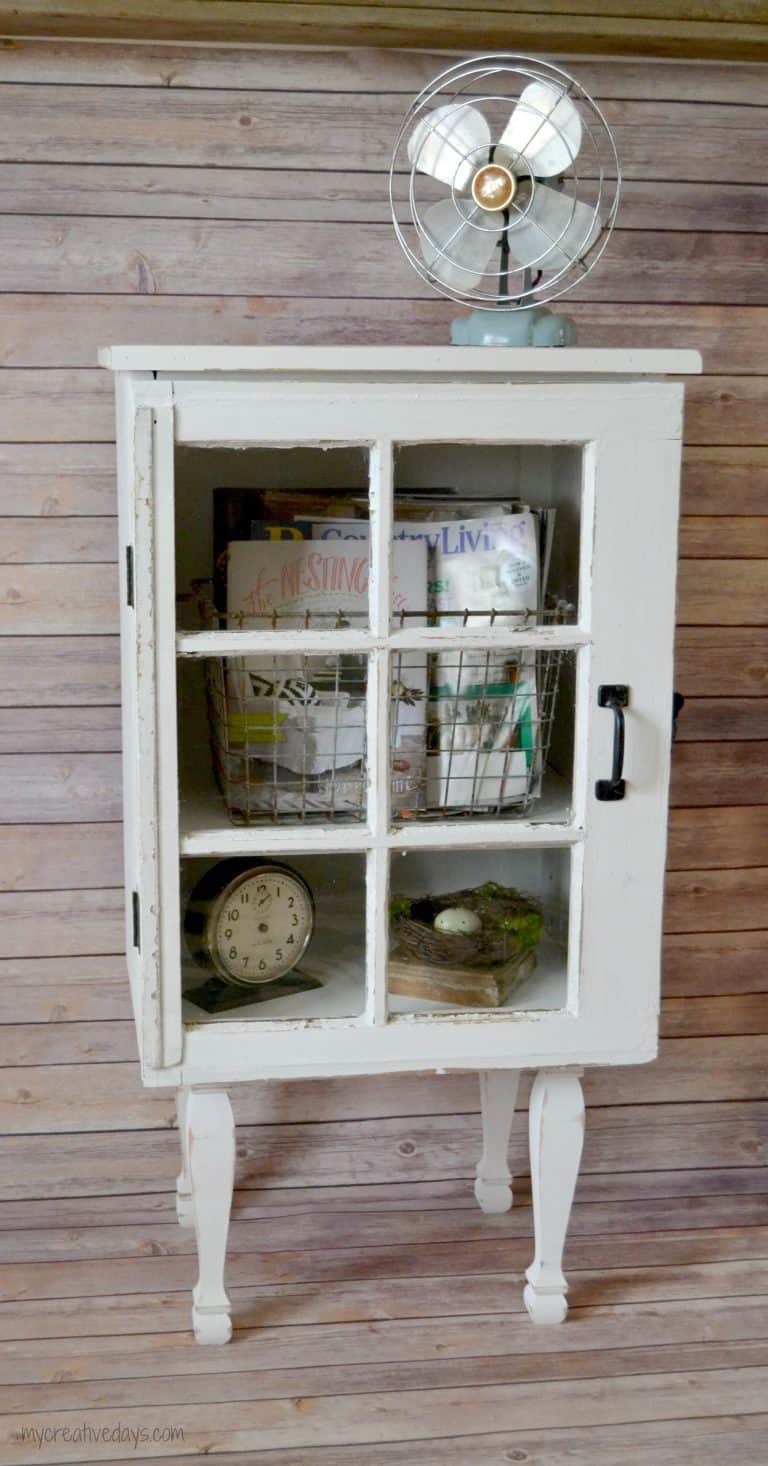 Repurpose Old Windows Into A Beautiful Diy Window Cabinet For Your