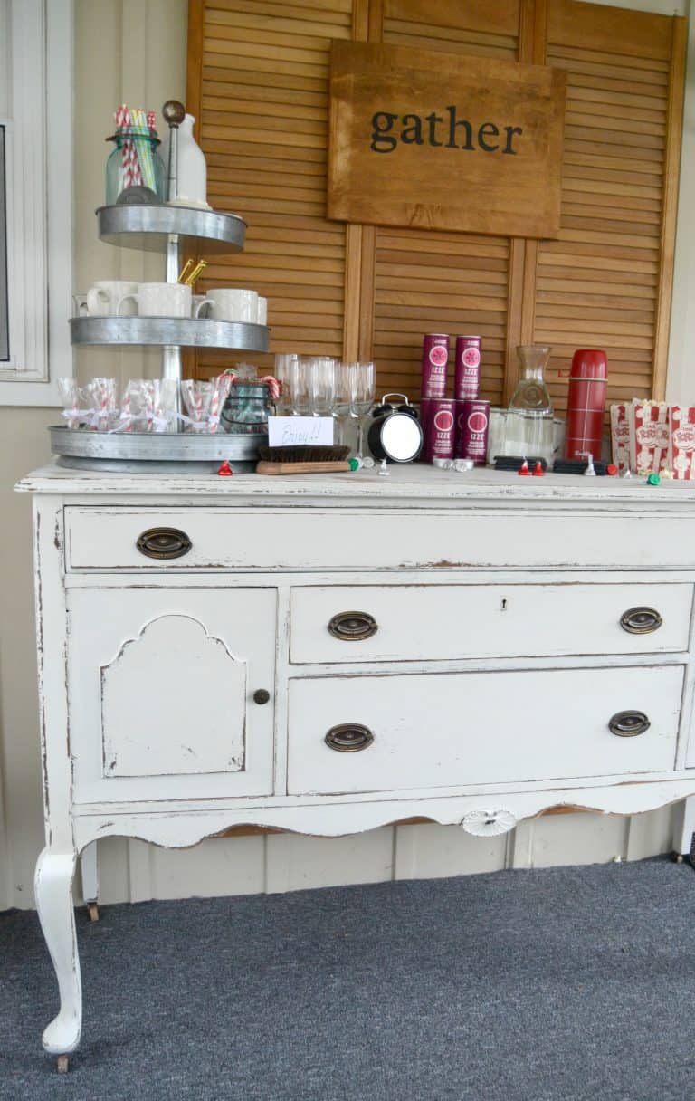 This Diy White Distressed Antique Buffet Gave Life To An Old Piece