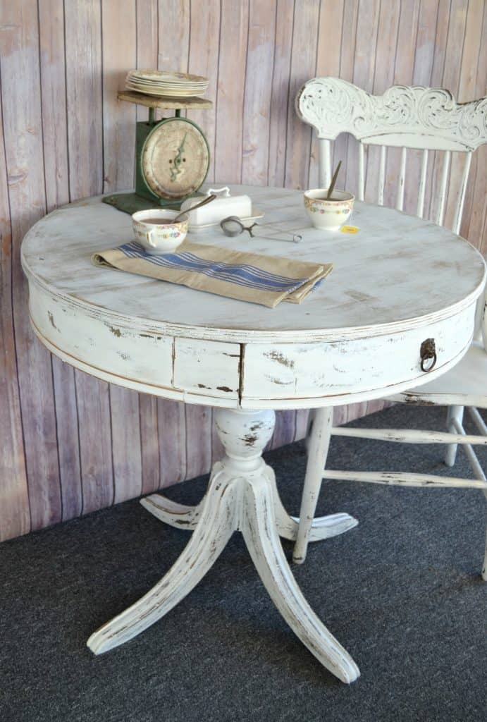 Diy Painted Round End Table For Any, Painted Round Coffee Table Ideas
