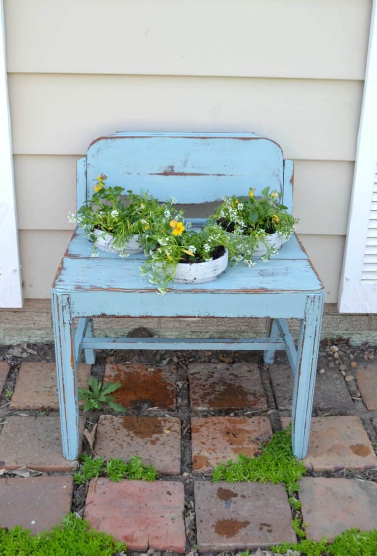 Upcycled Bench Planter | A Guide to Upcycled Homesteading