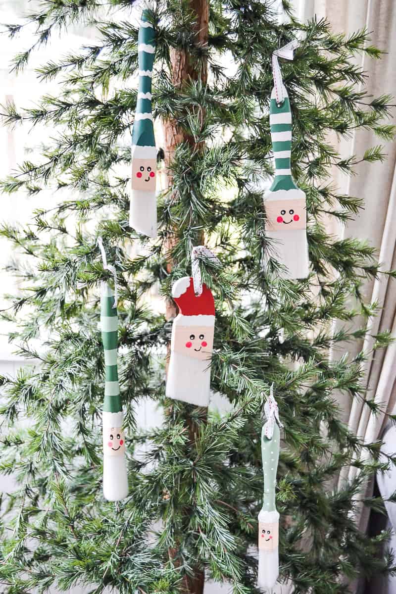  Christmas  Tree  Decorations  Turn Paint Brushes Into 